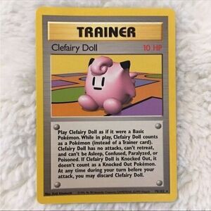 Pokemon Clefairy Doll 70/102 Base Set Rare Unlimited Wizards ITA Vintage Card